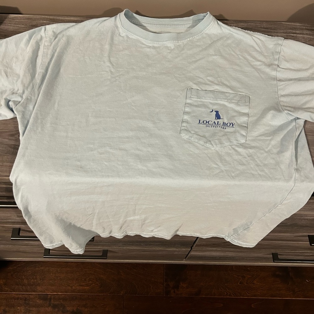 Blue Short Sleeve Tee Casual Cotton